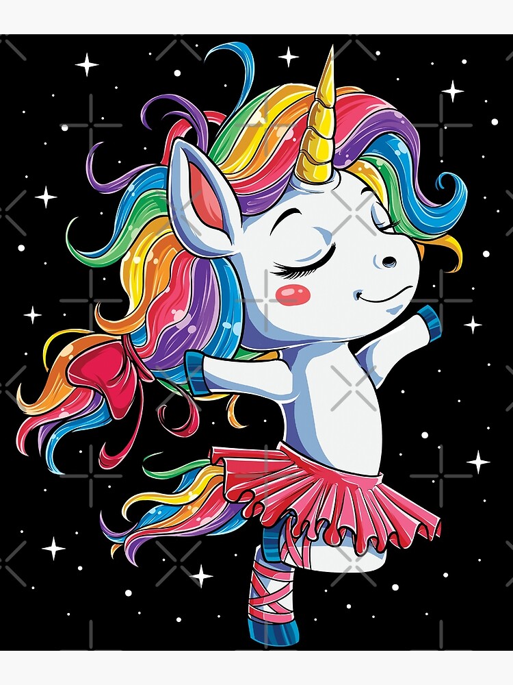 “Ballet Dancer Unicorn T shirt Kids Girls Rainbow Ballerina Gifts Party
