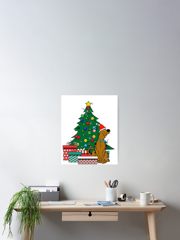 Scooby Doo Around The Christmas Tree Poster By Nova5 Redbubble