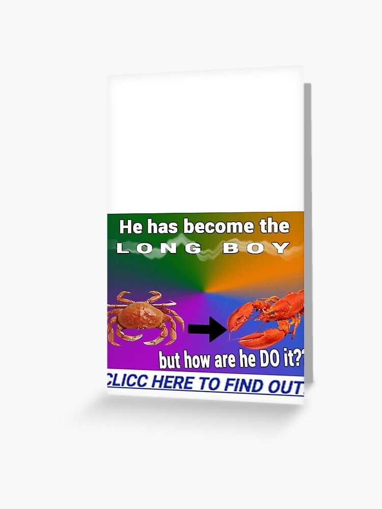 He Has Become The Longboy Greeting Card By Nukerainn Redbubble - suicide mission roblox meme acrylic block by nukerainn redbubble