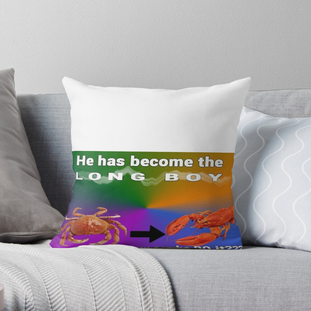 He Has Become The Longboy Throw Pillow By Nukerainn Redbubble - suicide mission roblox meme tote bag by nukerainn redbubble