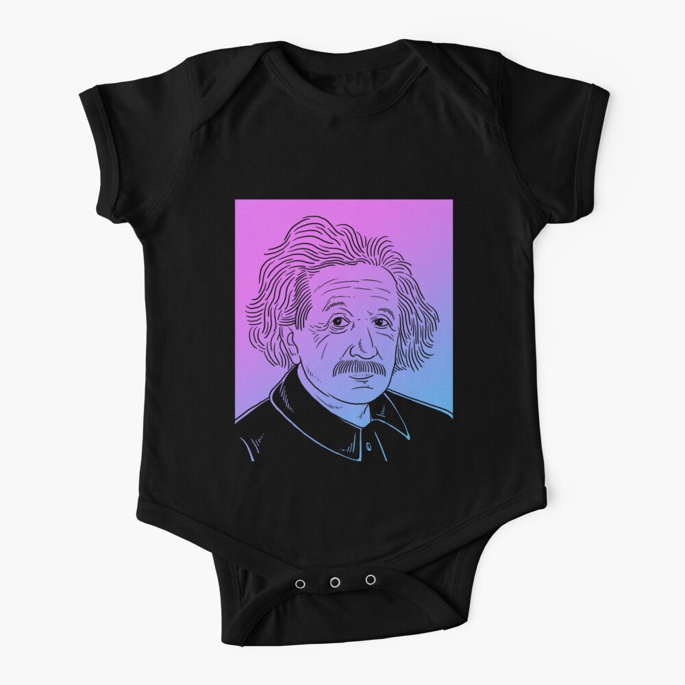 Body Para Bebe Albert Einstein Vaporwave Pastel Gotico Estetica De Dinosareforever Redbubble