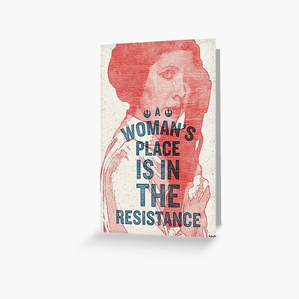 Vista previa del artículo con la obra «El lugar de la mujer está en la resistencia», diseñado y vendido por LadiesWhoDesign.