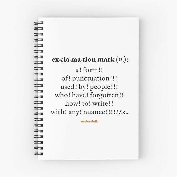 Item preview, 16667-02-BLT – Uselesstuff® Dictionary – Exclamation Mark – Unnuanced (Black) designed and sold by Uselesstuff.