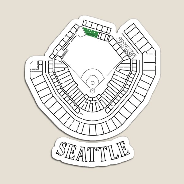 Vintage Running Baseball Player - Seattle Mariners (White Mariners Wordmark)  - Seattle Mariners - Sticker