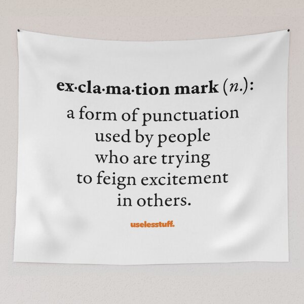Item preview, 16667-04-BLT – Uselesstuff® Dictionary – Exclamation Mark – Refeigned (Black) designed and sold by Uselesstuff.