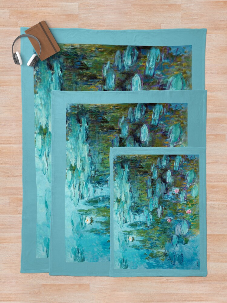 Thumbnail 5 of 6, Throw Blanket, Claude Monet - Water Lilies - Nympheas designed and sold by NewNomads.