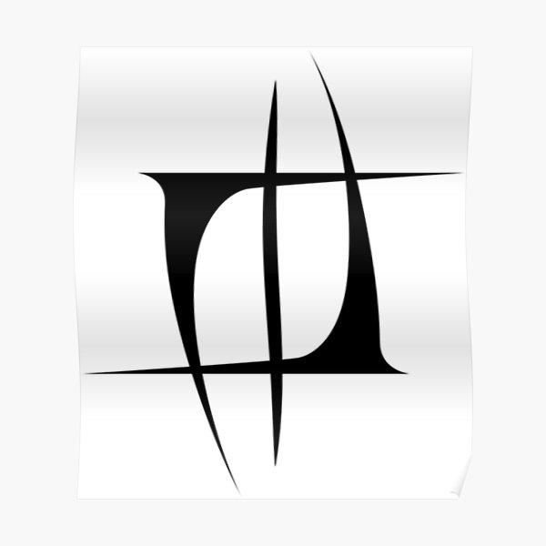 Nuno Tattoo Mourning Widows Black Colour Logo Emblem Poster
