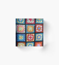Fleurs de laines Bloc acrylique