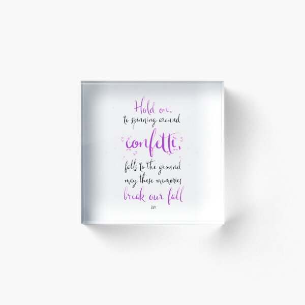 Long Live | Taylor Swift | Lyric Illustration Acrylic Block