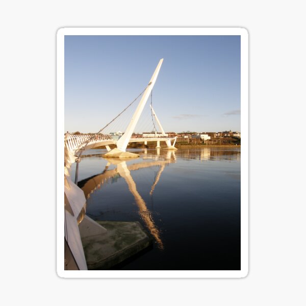 Peace Bridge , Over The River Foyle, Derry,Ireland Sticker