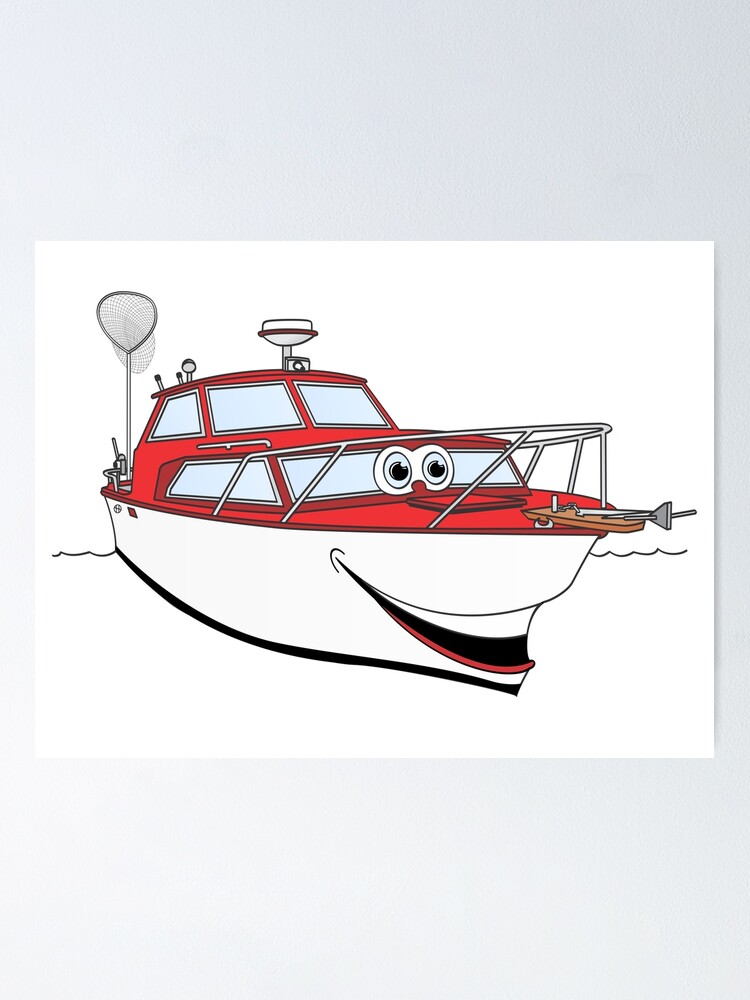 Red Motor Boat II Cartoon Red Motor Boat II Cartoon