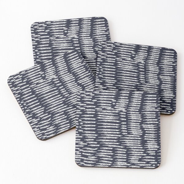 Item preview, Charcoal strokes on dark blue  designed and sold by BlertaDK.