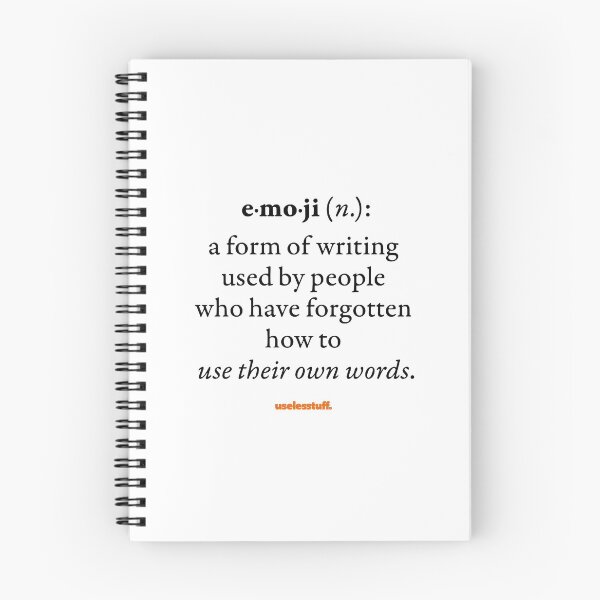 Item preview, 16668-01-BLT – Uselesstuff® Dictionary – Emoji – Writing (Black) designed and sold by Uselesstuff.