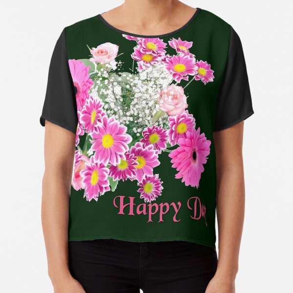 Happy Day Flowers Chiffon Top