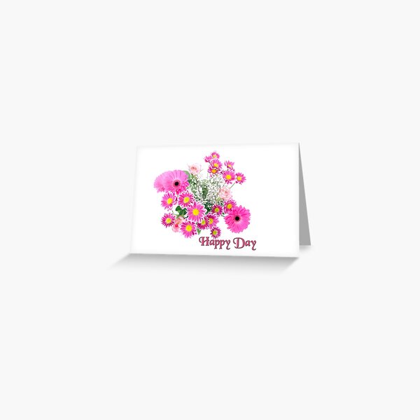 Happy Day Flowers Grußkarte