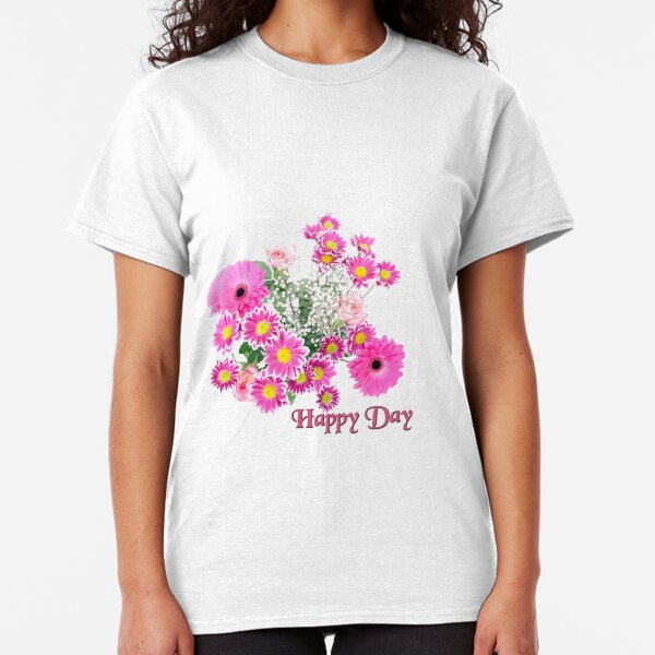 Happy Day Flowers Classic T-Shirt