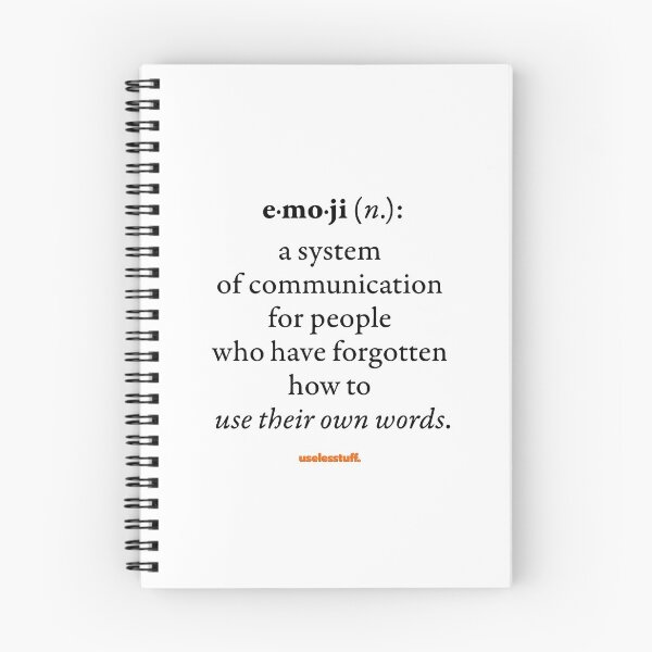 Item preview, 16668-02-BLT – Uselesstuff® Dictionary – Emoji – Communication (Black) designed and sold by Uselesstuff.