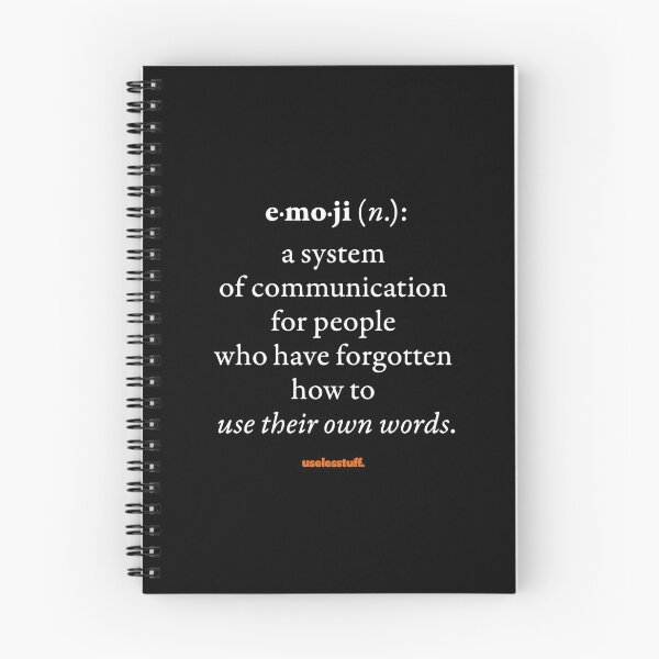 Item preview, 16668-02-BDK – Uselesstuff® Dictionary – Emoji – Communication (White) designed and sold by Uselesstuff.