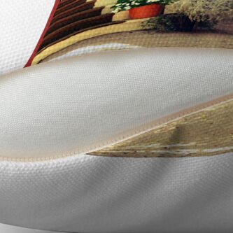 Alternate view of A white porch Throw Pillow