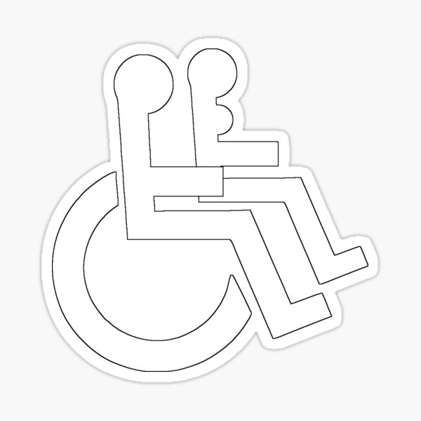 Funny Wheelchair Stickers Redbubble