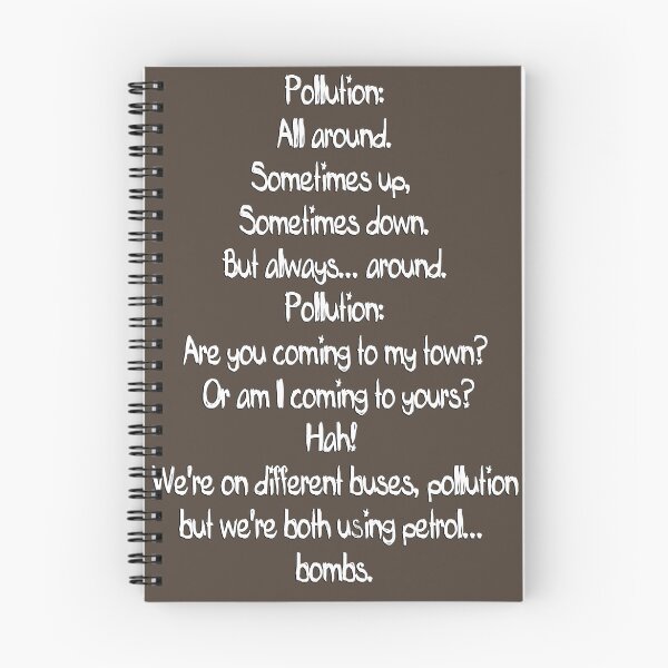Item preview, Pollution Poem designed and sold by igotashirt4u.