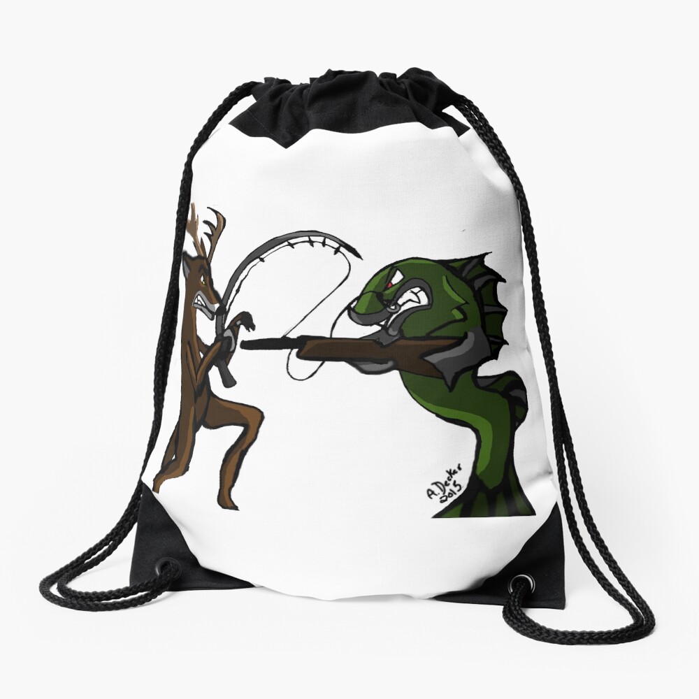 Huntin' an Fishin' Drawstring Bag