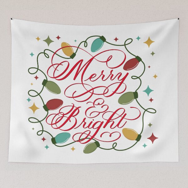 Item preview, Merry and Bright Christmas with Lights for Light Background designed and sold by Gsallicat.