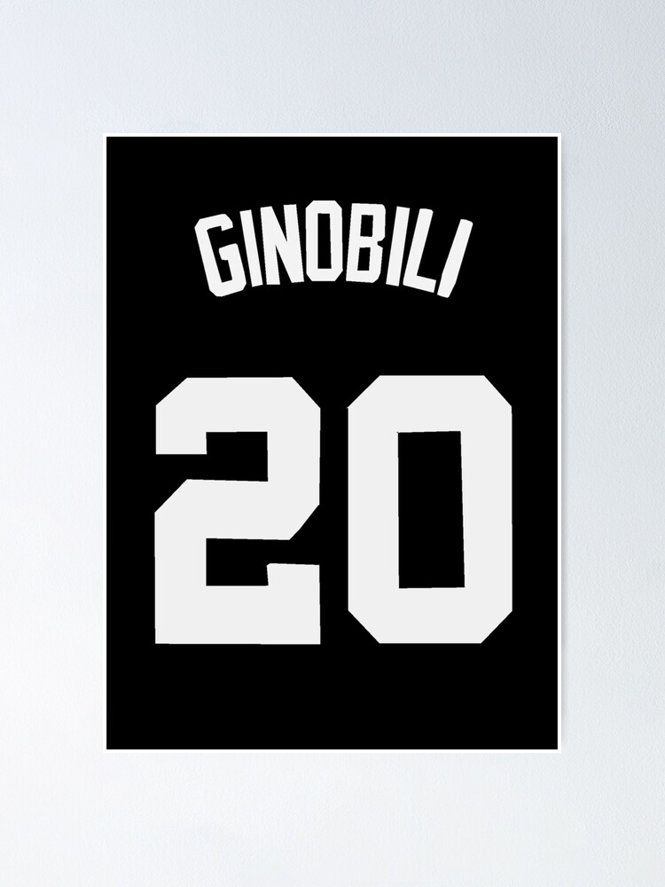 Manu Ginobili San Antonio Spurs White Jersey