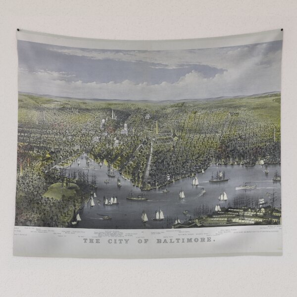 Item preview, Vintage Pictorial Map of Baltimore MD (1880) designed and sold by BravuraMedia.