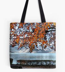 Lake and Golden Leaves Tote Bag