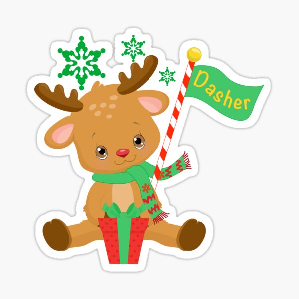 Santa's Reindeer-Dasher Sticker