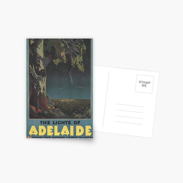 The lights of Adelaide from the Mount Lofty Ranges, circa 1935 Postcard