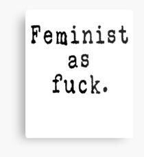Feminist As Fuck Typed Graphic (black) Metal Print