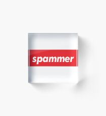 Spammer Continuously Pulling The Trigger Gamer Acrylic Block