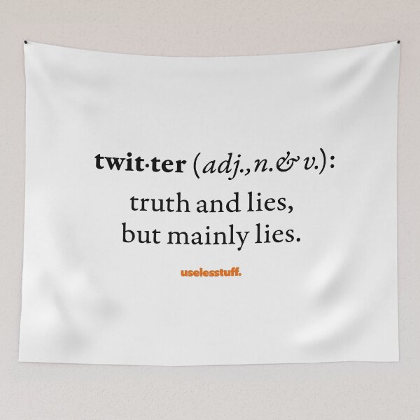 Item preview, 16670-05-BLT – Uselesstuff® Dictionary – Twitter – Truth (Black) designed and sold by Uselesstuff.