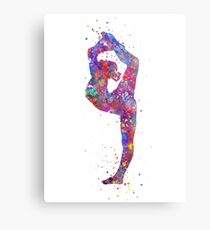 Gymnastics girl, watercolor gymnastics, teen gift, gymnastics wall art Metal Print