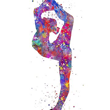 Gymnastics girl, watercolor gymnastics, teen gift, gymnastics wall