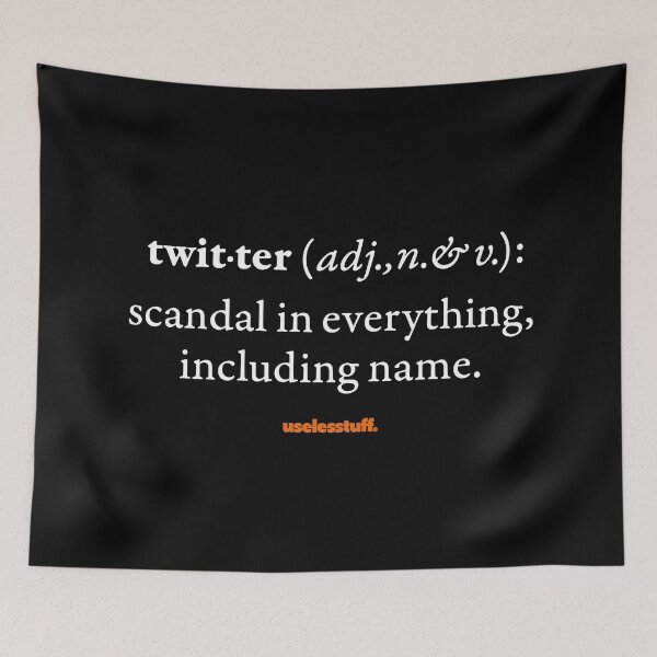 Item preview, 16670-06-BDK – Uselesstuff® Dictionary – Twitter – Scandal (White) designed and sold by Uselesstuff.