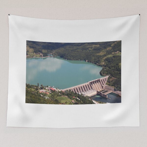 Item preview, hydroelectric power plant on river landscape designed and sold by goceris.