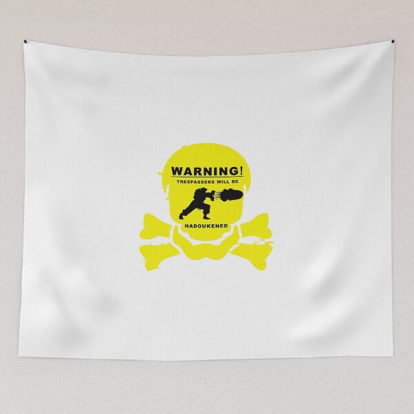 Item preview, Warning Trespassers Will Be Hadoukened Skull designed and sold by PicturePerfects.