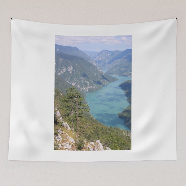 Item preview, river and mountains nature landscape designed and sold by goceris.