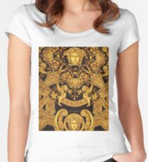 Camiseta entallada de cuello redondo verso