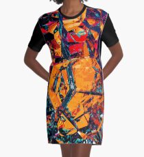 Warm Colors Graphic T-Shirt Dress