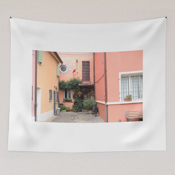 Item preview, Street and old houses Rimini Italy designed and sold by goceris.