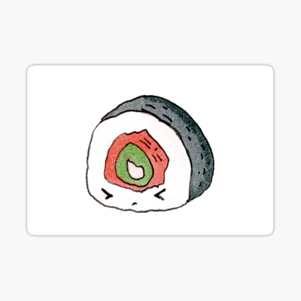 Futomaki sushi ilustración Pegatina