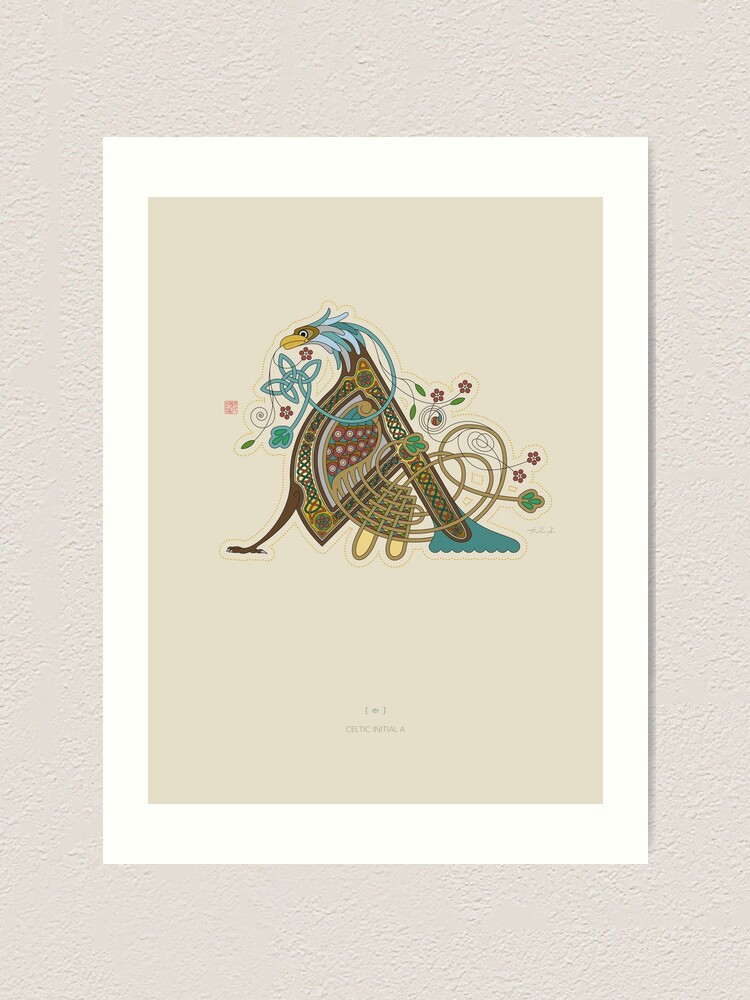 Alternate view of Celtic Initial A Art Print