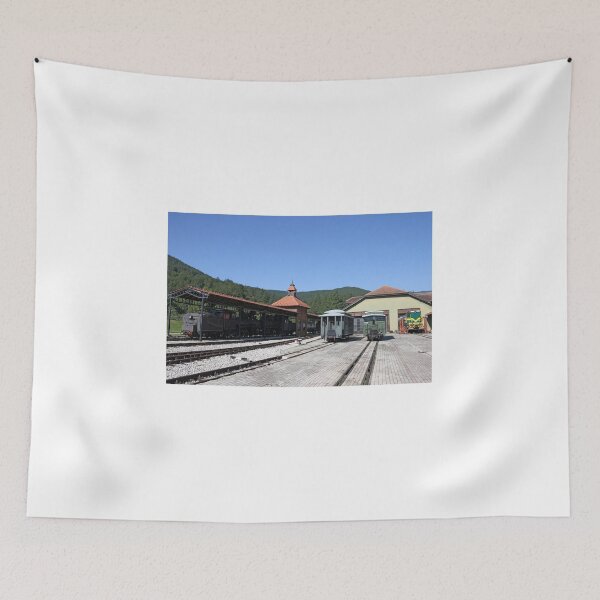 Item preview, railway station with steam and diesel locomotive and old wagons designed and sold by goceris.