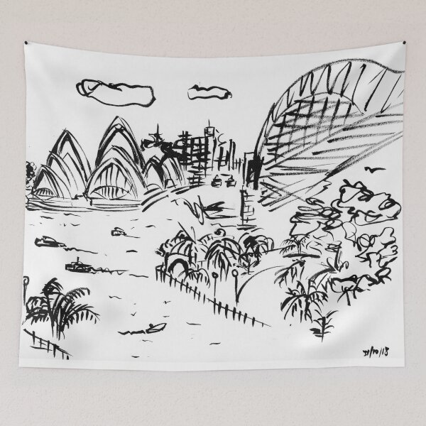 Item preview, Sydney Opera House and Harbour Bridge from Kirribilli designed and sold by CeciliaBell.