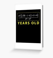 Funny 18th Birthday Math Gift 18 Years Old Algebra Equation Greeting Card