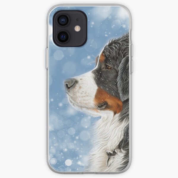 Bernese Mountain Dog - Snow Is Falling iPhone Soft Case